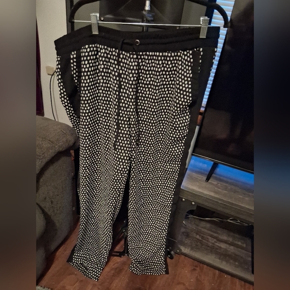 Zac & Rachel Pants - Black and White Polka Dot Pants
